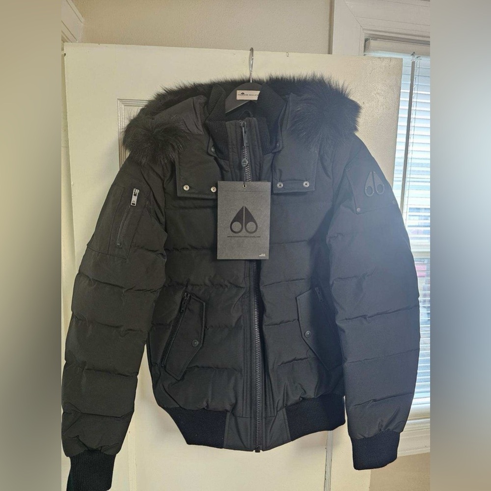 Moose knuckles bomber coat size medium women’s.